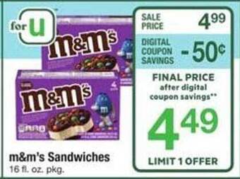 ACME M&m's sandwiches offer
