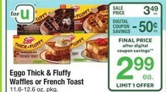 ACME Eggo thick & fluffy waffles or french toast offer