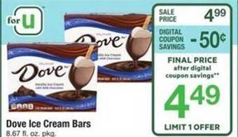 ACME Dove ice cream bars offer