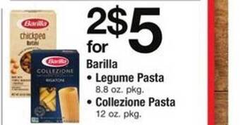 ACME Barilla legume pasta or collezione pasta offer