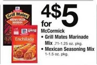 ACME Mccormick grill mates marinade mix or mexican seasoning mix offer