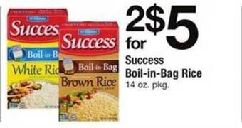 ACME Success boil-in-bag rice offer