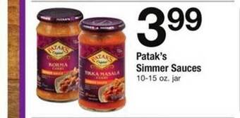 ACME Patak's simmer sauces offer