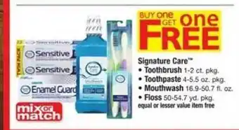 ACME Signature care toothbrush, toothpaste, moothwash or floss offer