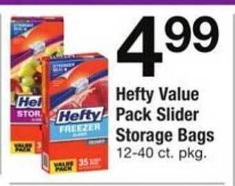 ACME Hefty value pack slider storage bags offer