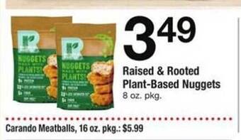 ACME Raised&rooted plant-based nuggets offer