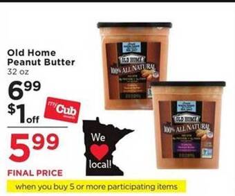 Cub Foods Old home peanut butter offer