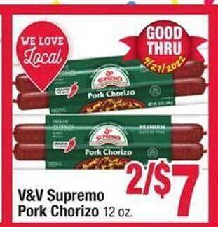 Jewel-Osco V&v supremo pork chorizo offer