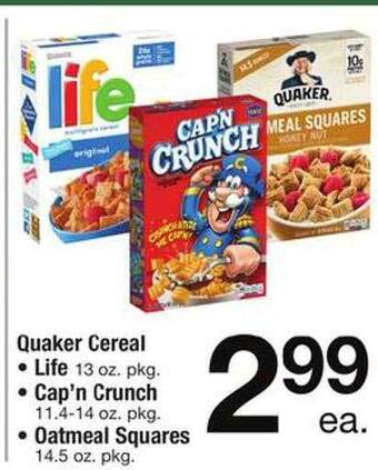 Safeway Quaker cereal offer