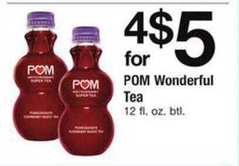 Safeway Pom wonderful tea offer