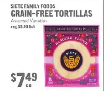 New Seasons Market Grainfree tortillas offer