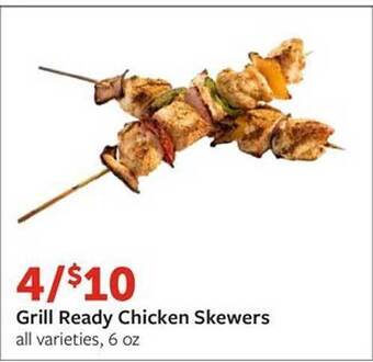 Fareway Grill ready chicken skewers offer