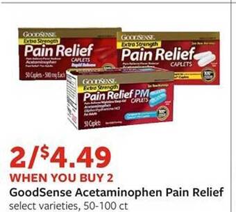 Fareway Goodsense acetaminophen pain relief offer