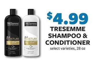 Fareway Tresemme shampoo & conditioner offer