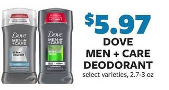 Fareway Dove men+ care deodorant offer