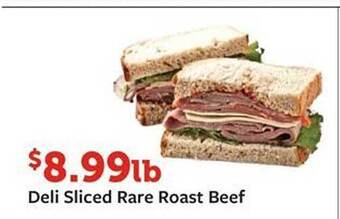 Fareway Deli sliced rare roast beef offer