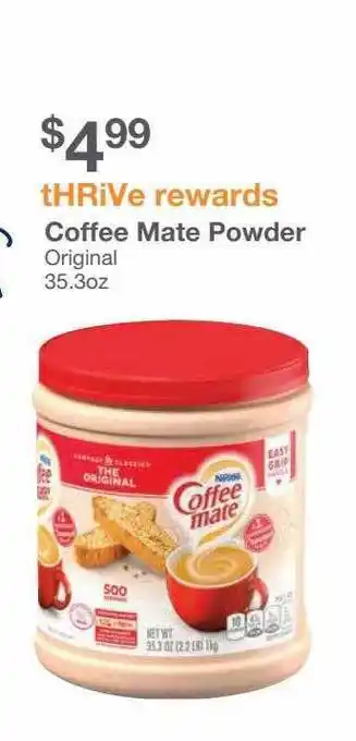 Kinney Drugs Coffee mate powder offer