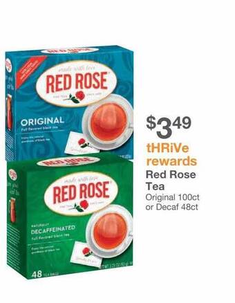 Kinney Drugs Red rose tea offer