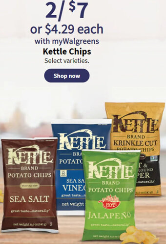 Walgreens Kettle Chips offer