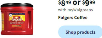 Walgreens Folgers Coffee offer