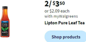 Walgreens Lipton Pure Leaf Tea offer