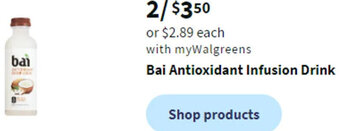 Walgreens Bai Antioxidant Infusion Drink offer