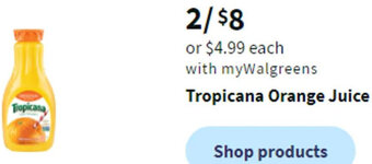 Walgreens Tropicana Orange Juice offer