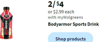 Walgreens Bodyarmor Sports Drink offer