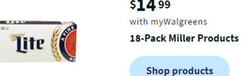 Walgreens 18-Pack Miller Products offer