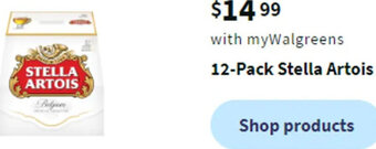 Walgreens 12-Pack Stella Artois offer