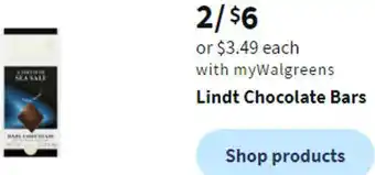 Walgreens Lindt Chocolate Bars offer