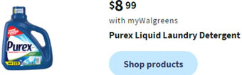 Walgreens Purex Liquid Laundry Detergent offer