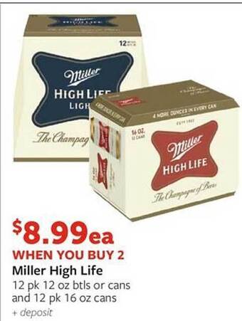 Fareway Miller high life offer