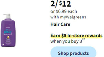 Walgreens Hair Care offer