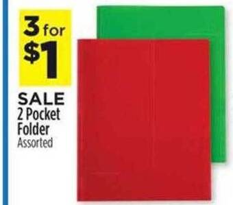 Dollar General 2 pocket folder offer