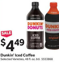 Stop&Shop Dunkin' Iced Coffee offer