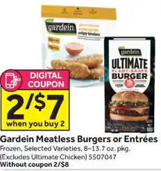 Stop&Shop Gardein Meatless Burgers or Entrées offer