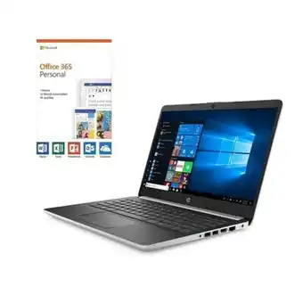 Aaron's 14" 128gb ssd laptop with a4 cpu microsoft 365 personal and total defense offer