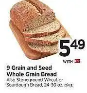 Tops 9 grain and seed whole grain bread offer