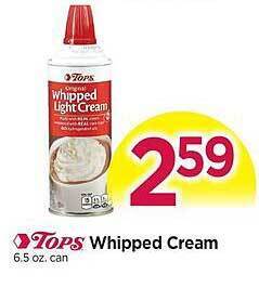 Tops Tops whipped cream offer