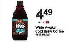 Tops Wide awake cold brew coffee offer