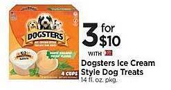 Tops Dogsters ice cream style dog treats offer