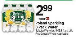 Tops Poland sparkling 8 pack water offer