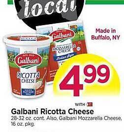 Tops Galbani ricotta cheese offer