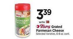 Tops Tops grated parmesan cheese offer