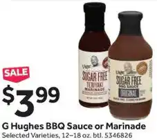 Stop&Shop G Hughes BBQ Sauce or Marinade 12-18 oz. offer