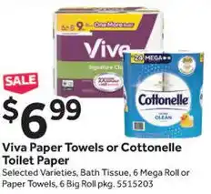 Stop&Shop Viva Paper Towels or Cottonelle Toilet Paper offer