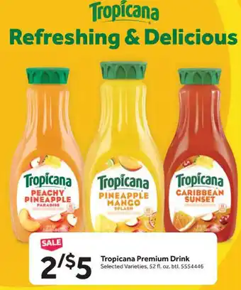 Stop&Shop Tropicana Premium Drink 52 fl. offer