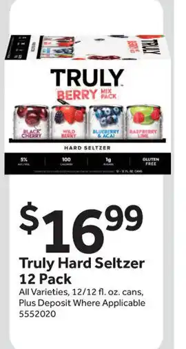 Stop&Shop Truly Hard Seltzer 12 Pack offer