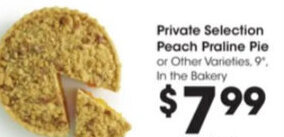 Kroger Private Selection Peach Praline Pie offer